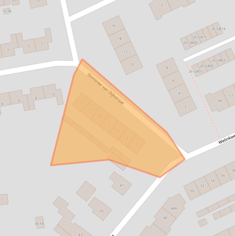 Kaart van postcodegebied 7091XV.