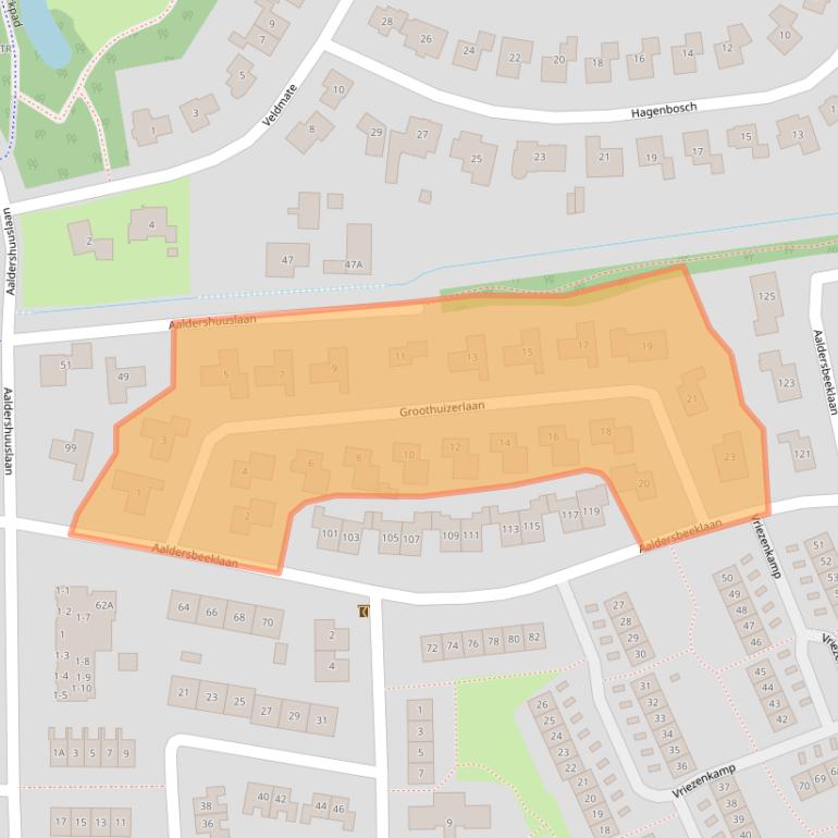 Kaart van postcodegebied 7091ZD.