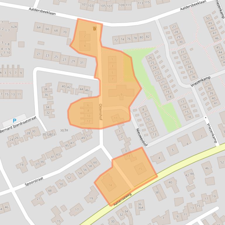 Kaart van postcodegebied 7091ZG.