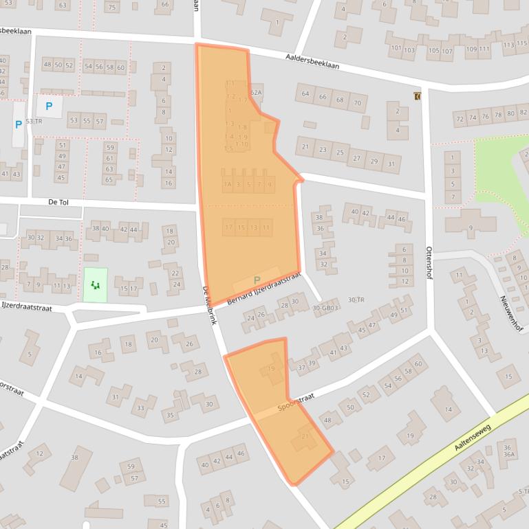 Kaart van postcodegebied 7091ZH.