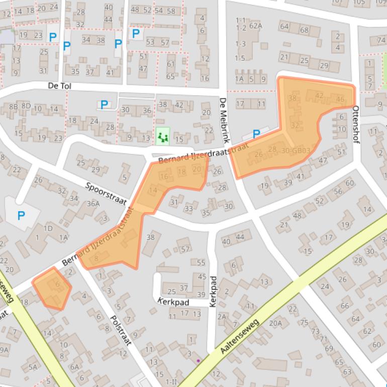 Kaart van postcodegebied 7091ZL.