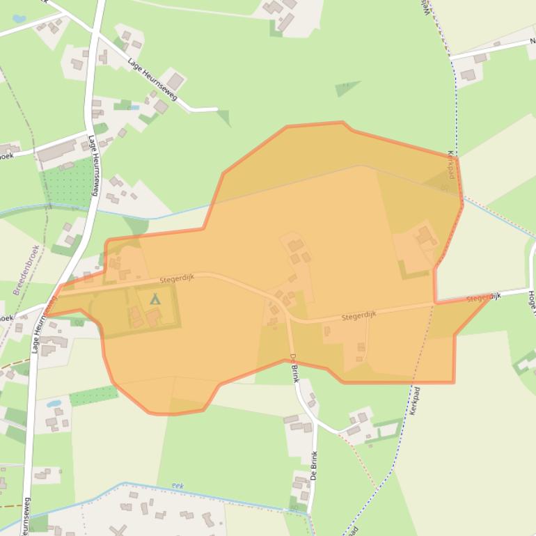 Kaart van postcodegebied 7095AC.
