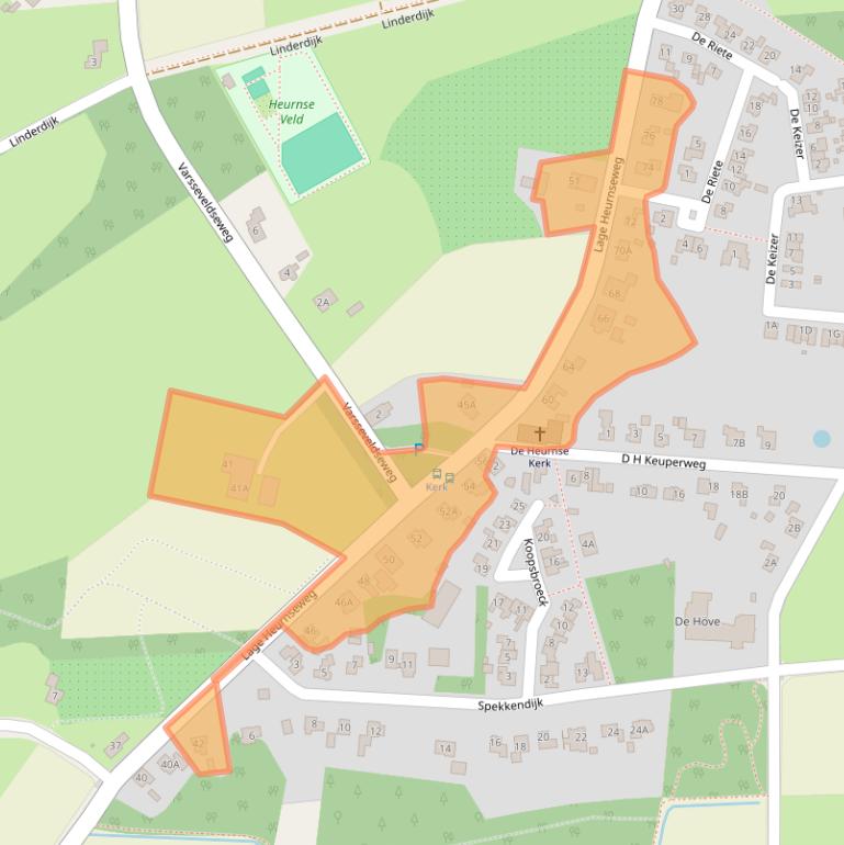 Kaart van postcodegebied 7095AV.