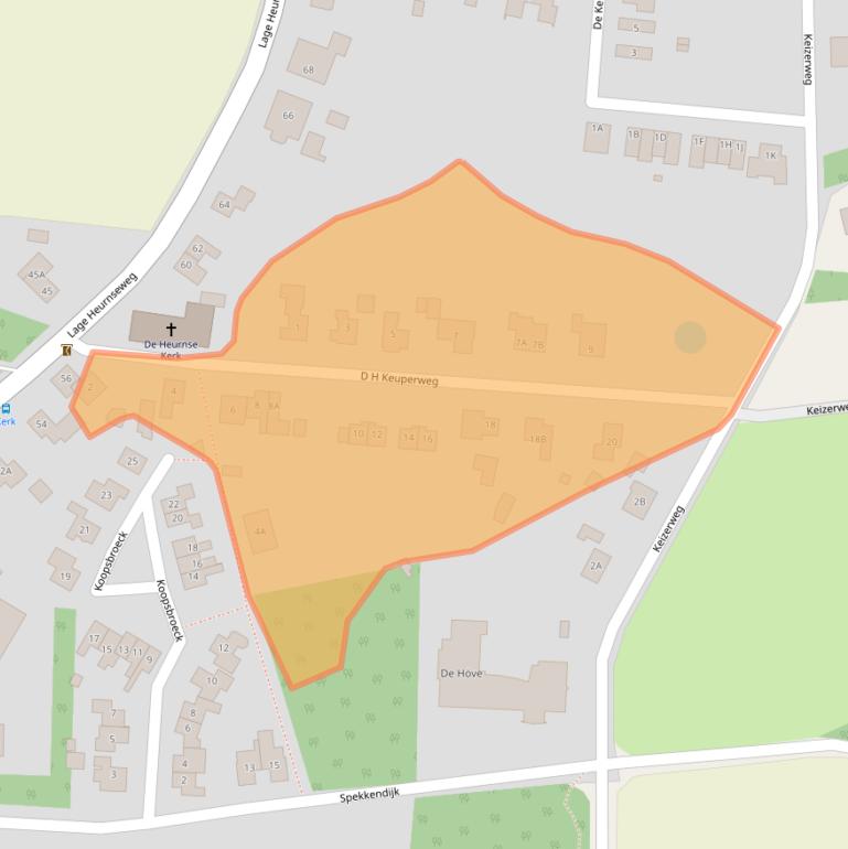 Kaart van postcodegebied 7095AW.