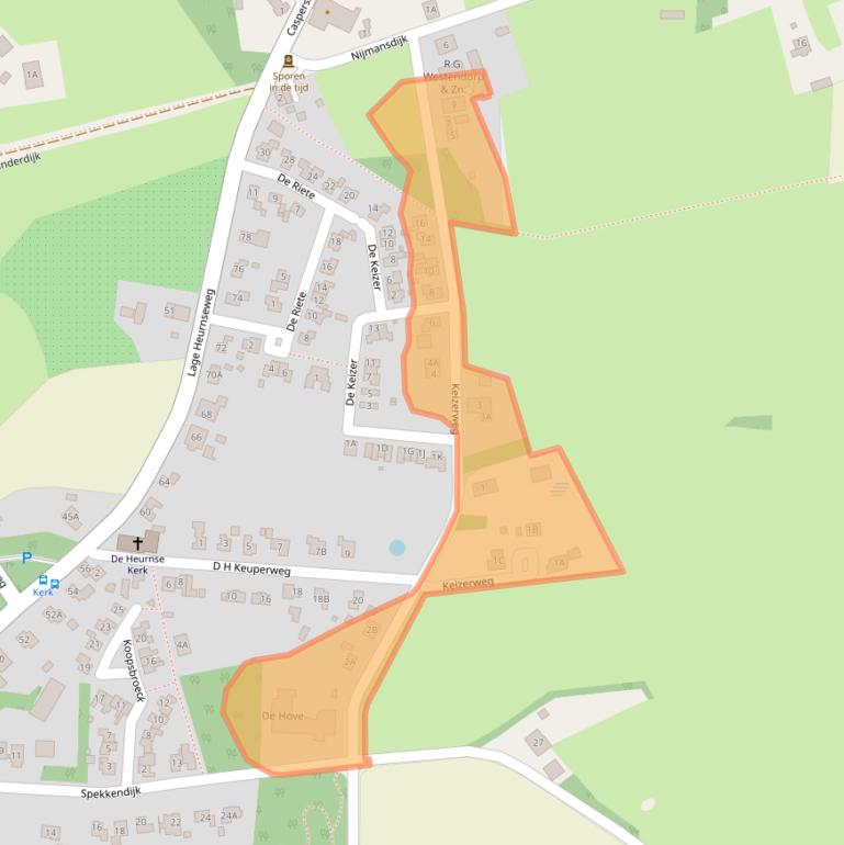 Kaart van postcodegebied 7095AX.