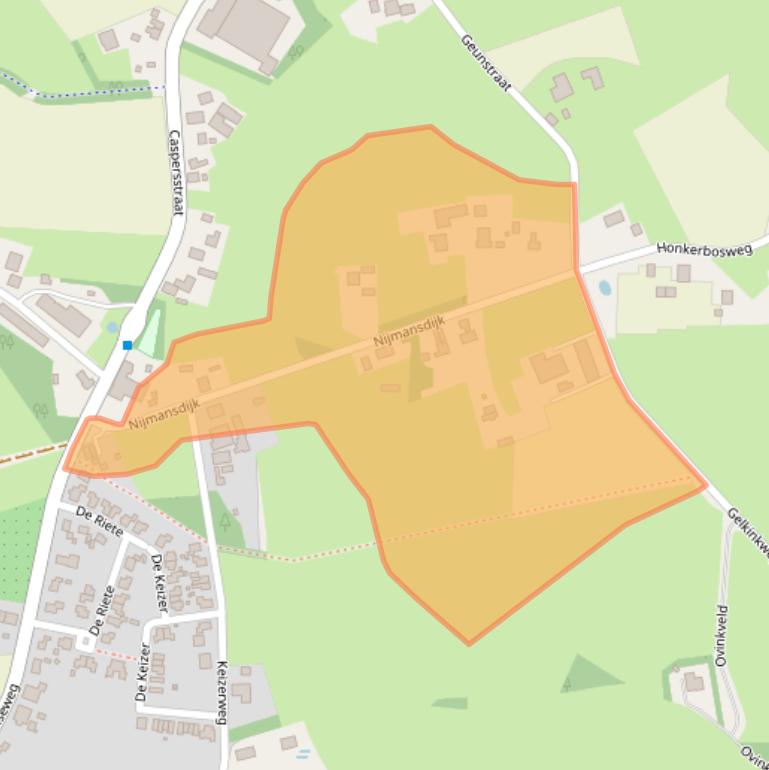 Kaart van postcodegebied 7095AZ.