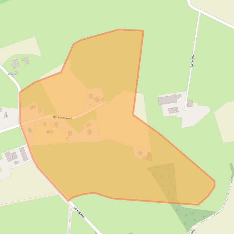 Kaart van postcodegebied 7095BA.