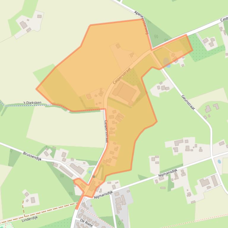 Kaart van postcodegebied 7095BC.