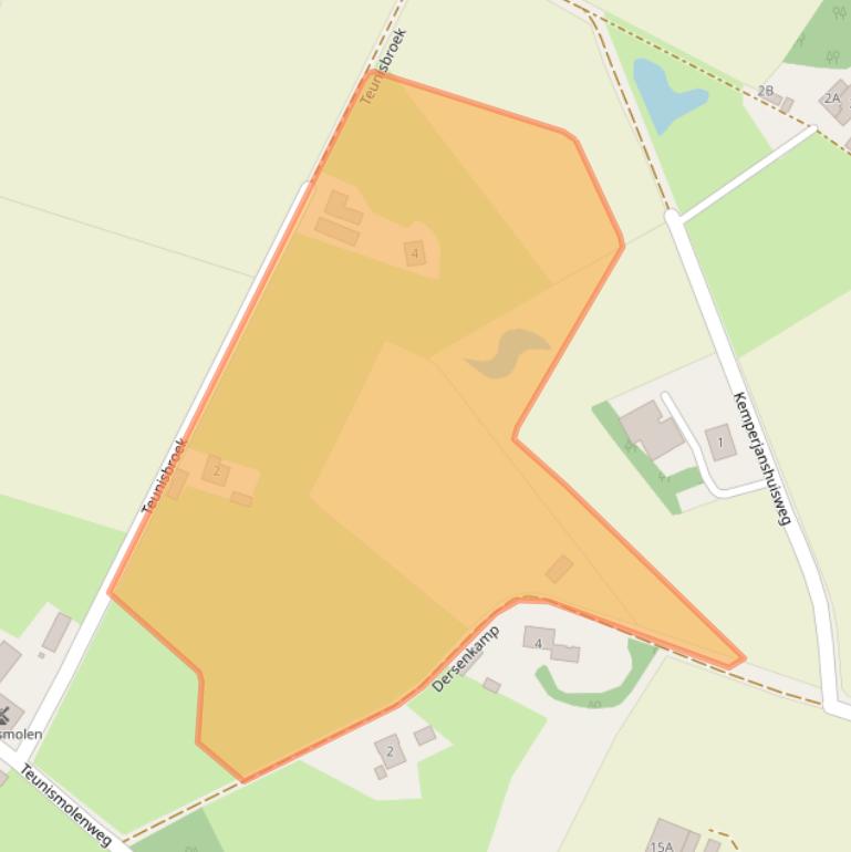 Kaart van postcodegebied 7095BN.