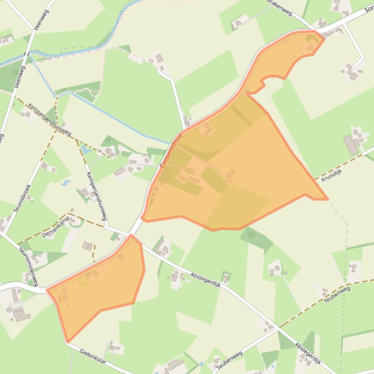 Kaart van postcodegebied 7095BT.