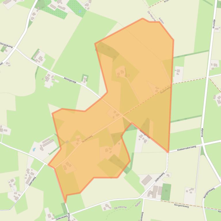 Kaart van postcodegebied 7095BW.