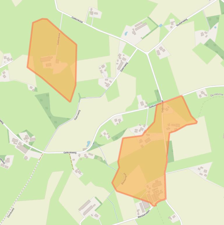 Kaart van postcodegebied 7095CC.
