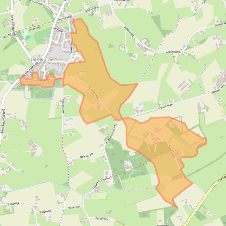 Kaart van postcodegebied 7095CE.