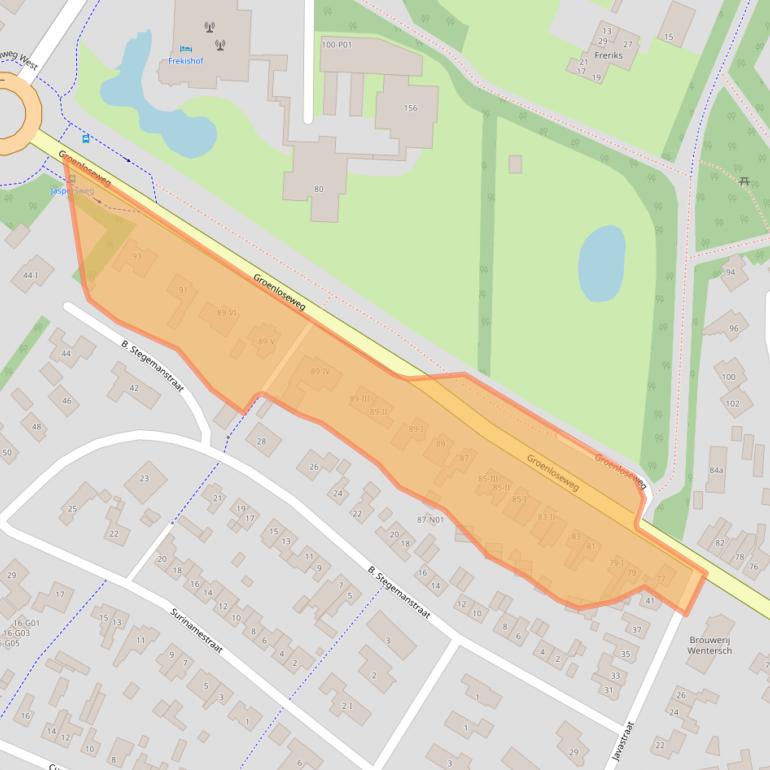 Kaart van postcodegebied 7101AE.