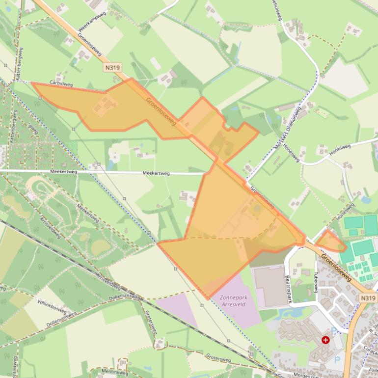 Kaart van postcodegebied 7101AL.