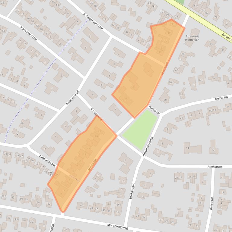 Kaart van postcodegebied 7101AM.