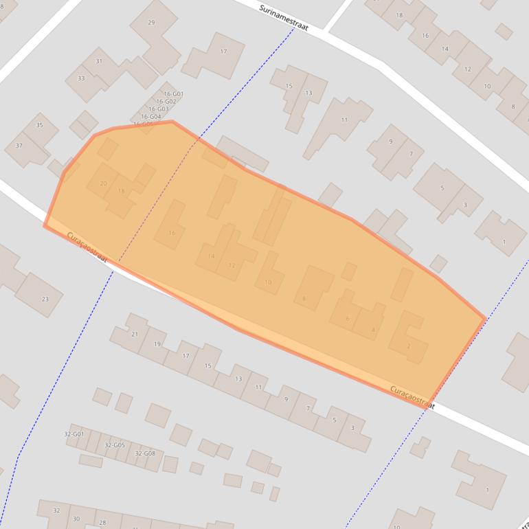 Kaart van postcodegebied 7101AW.