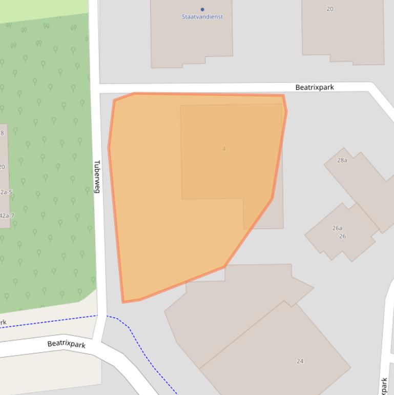 Kaart van postcodegebied 7101BE.