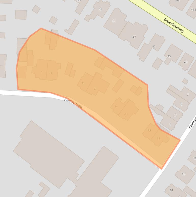 Kaart van postcodegebied 7101CC.