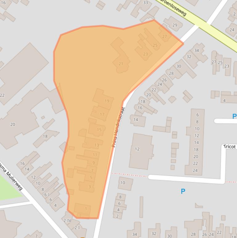 Kaart van postcodegebied 7101CK.