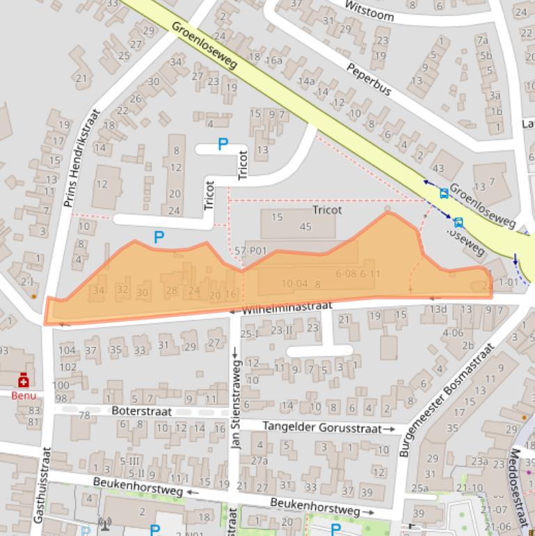 Kaart van postcodegebied 7101CR.