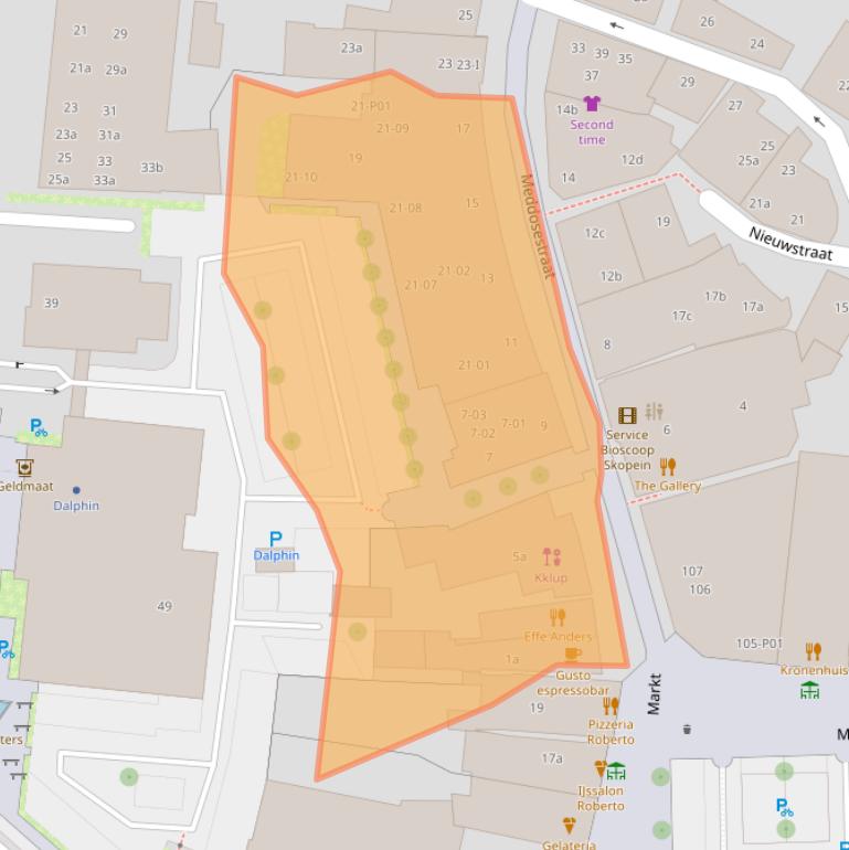 Kaart van postcodegebied 7101CS.