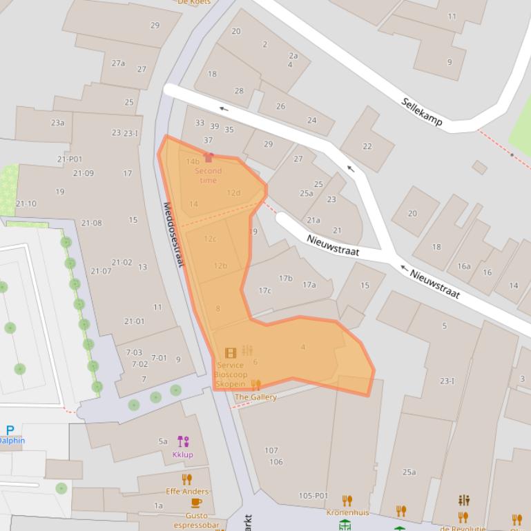 Kaart van postcodegebied 7101CV.