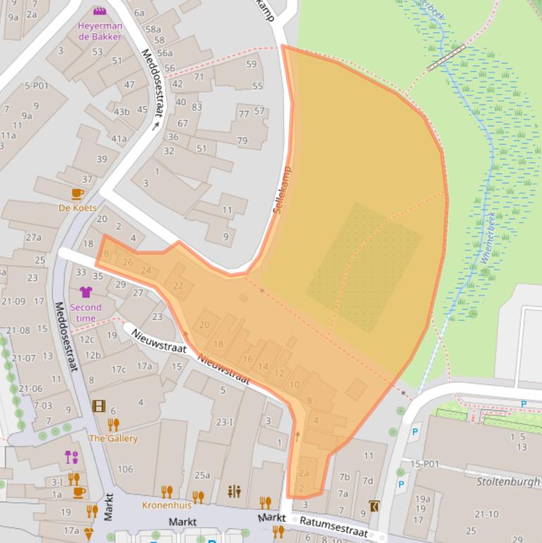 Kaart van postcodegebied 7101CZ.