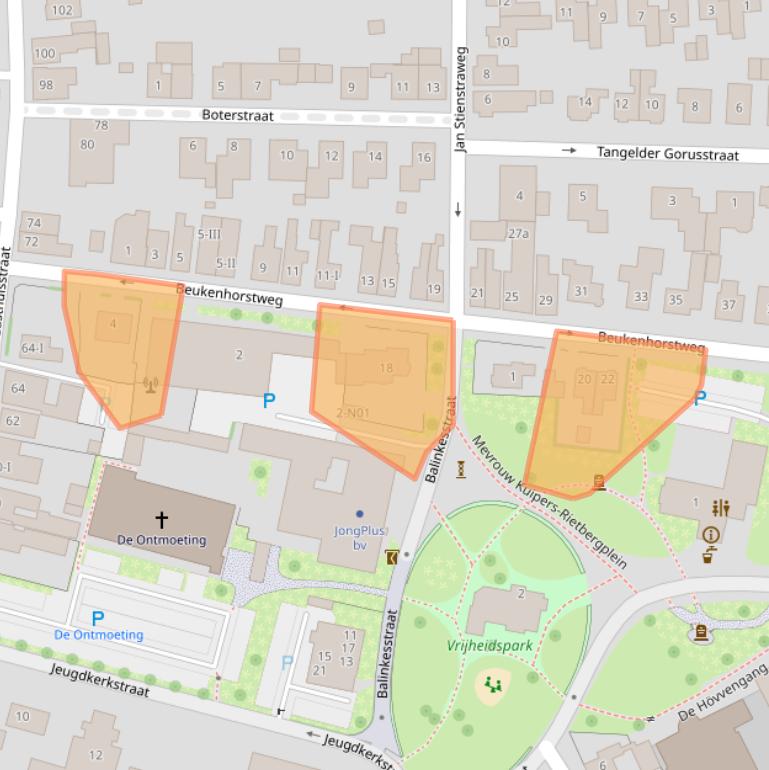 Kaart van postcodegebied 7101DK.