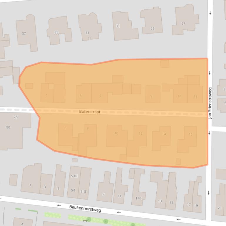 Kaart van postcodegebied 7101DN.