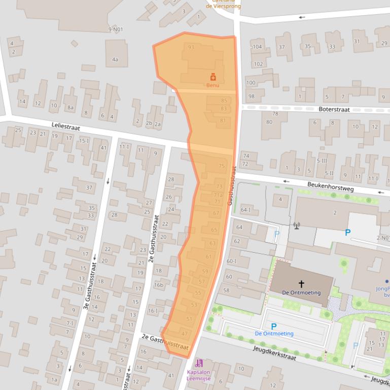 Kaart van postcodegebied 7101DT.