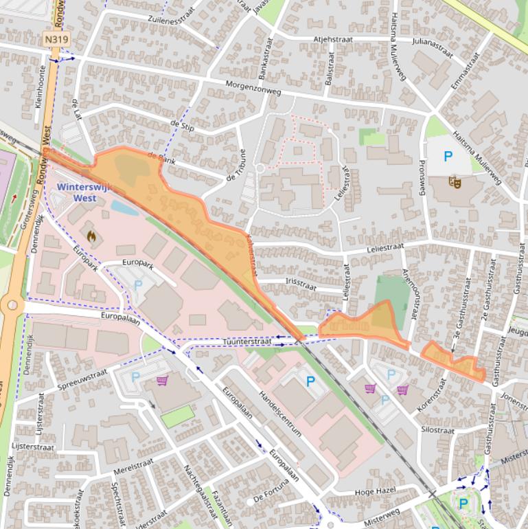 Kaart van postcodegebied 7101EG.