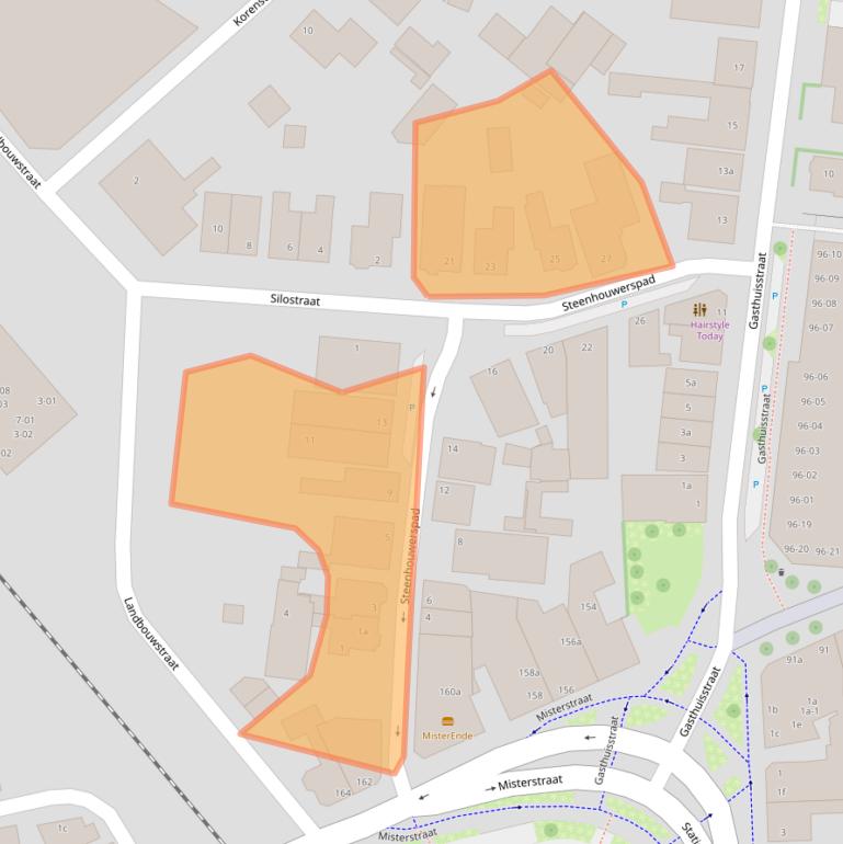 Kaart van postcodegebied 7101EL.