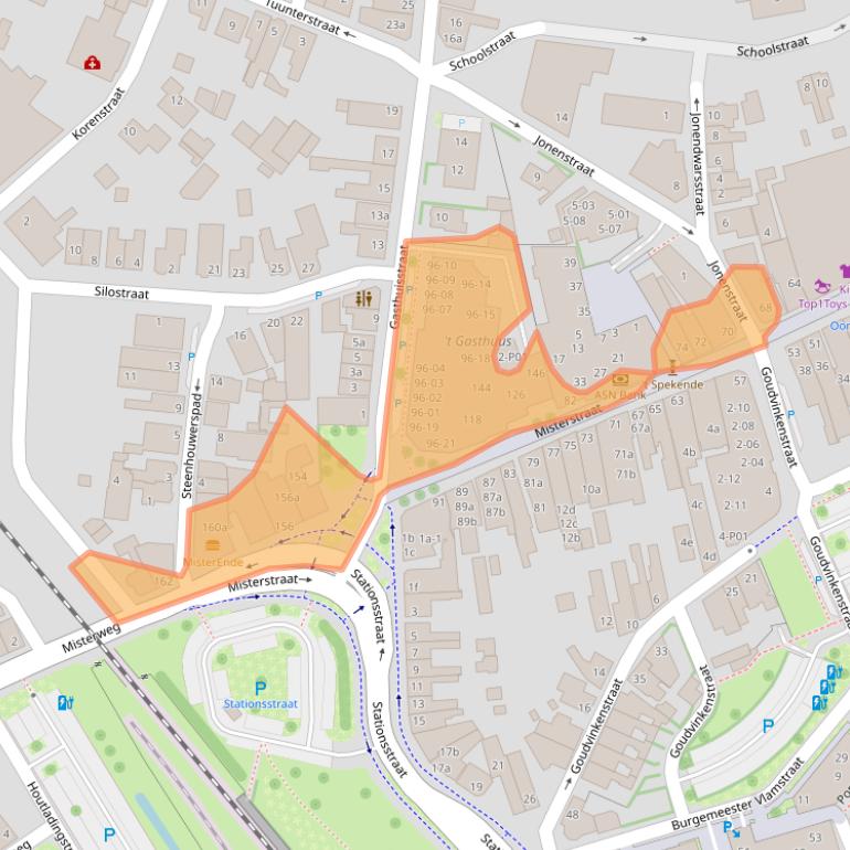 Kaart van postcodegebied 7101EZ.