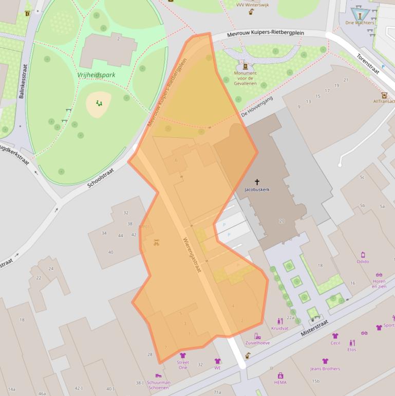 Kaart van postcodegebied 7101GD.