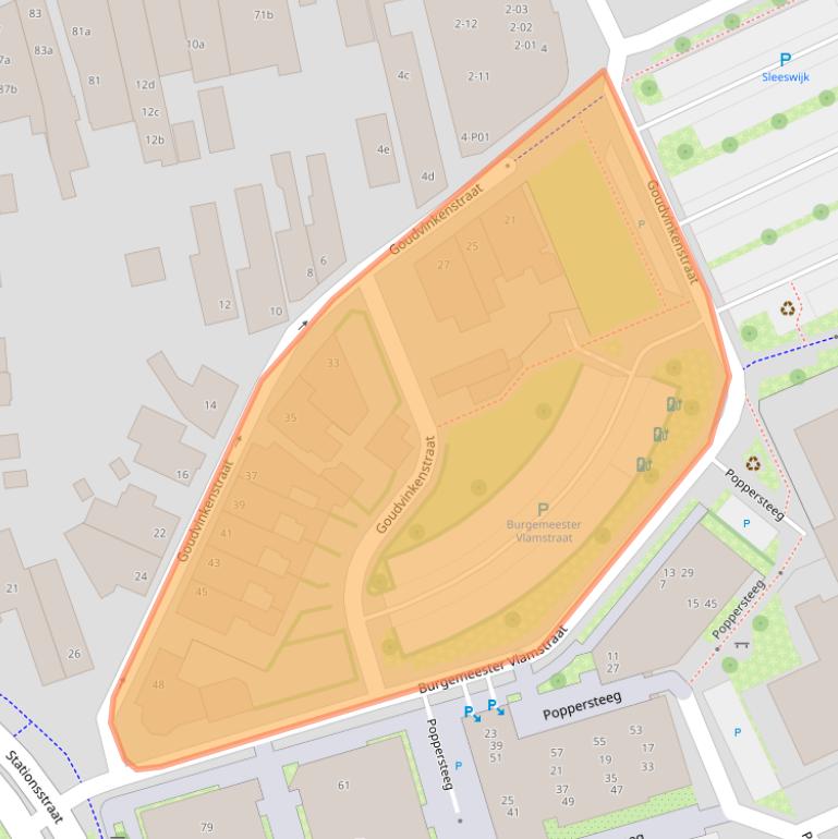 Kaart van postcodegebied 7101GJ.