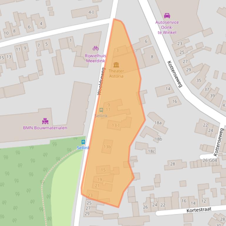 Kaart van postcodegebied 7101HT.