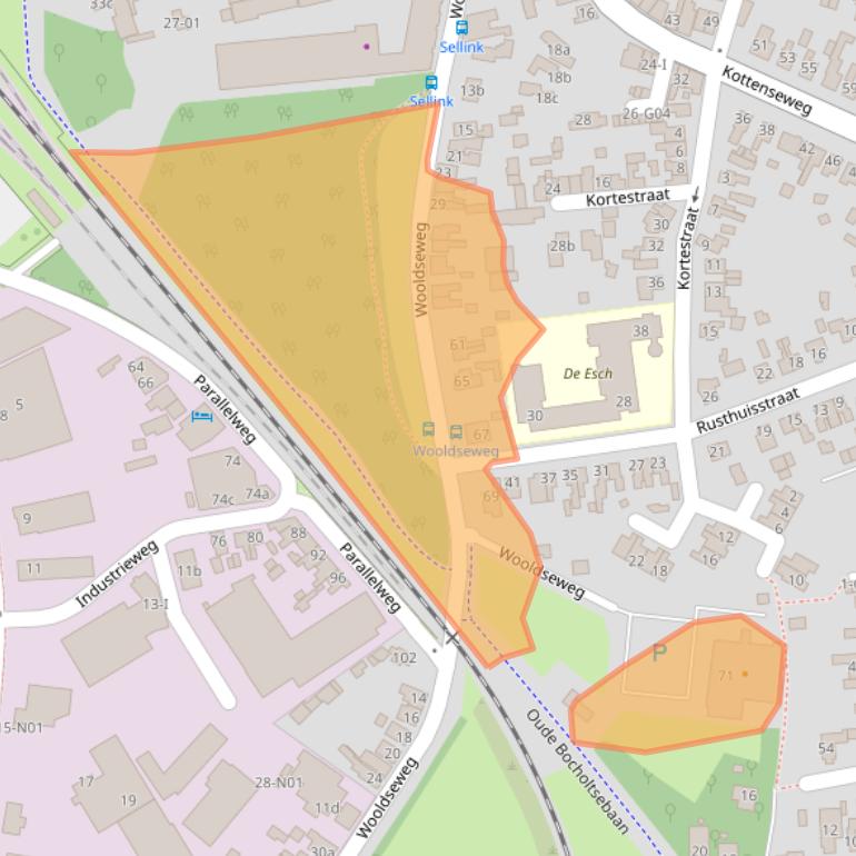 Kaart van postcodegebied 7101HV.