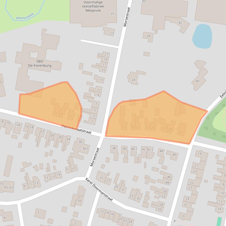 Kaart van postcodegebied 7101HX.