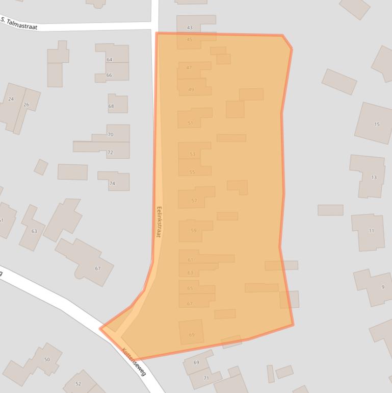 Kaart van postcodegebied 7101JK.