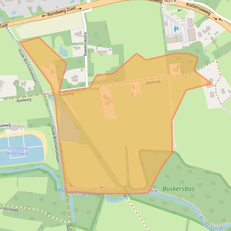 Kaart van postcodegebied 7101JZ.