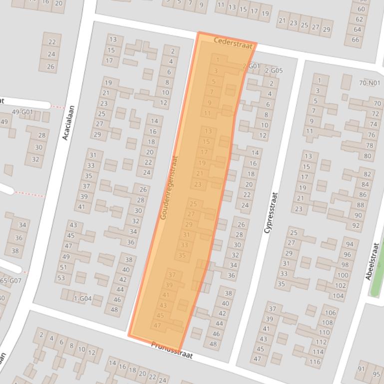 Kaart van postcodegebied 7101KS.