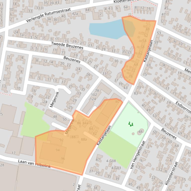 Kaart van postcodegebied 7101LZ.