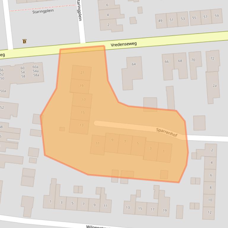 Kaart van postcodegebied 7101MD.