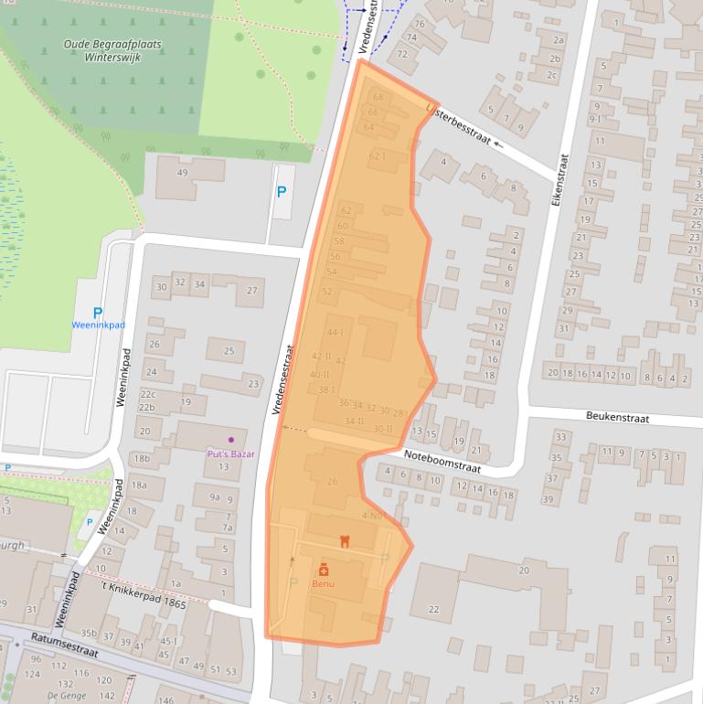 Kaart van postcodegebied 7101MK.