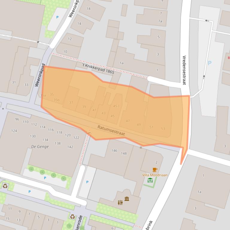 Kaart van postcodegebied 7101MT.