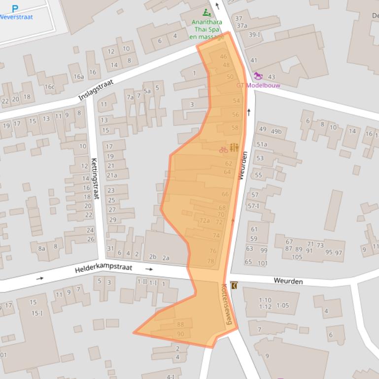 Kaart van postcodegebied 7101NL.