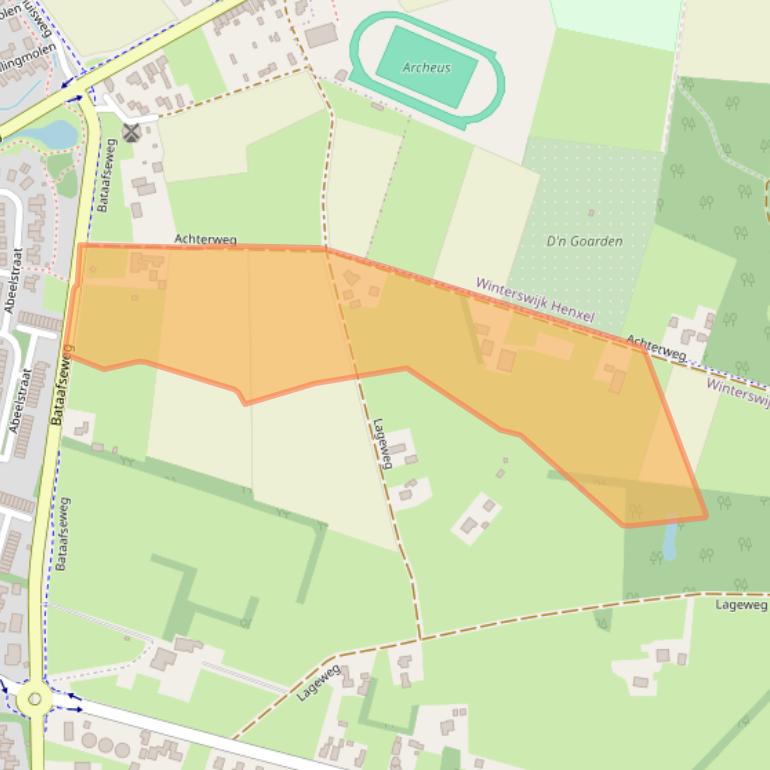 Kaart van postcodegebied 7101PD.