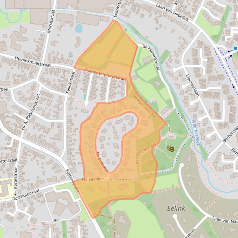 Kaart van postcodegebied 7101PZ.