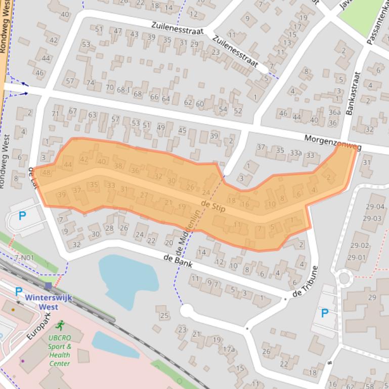 Kaart van postcodegebied 7101RV.